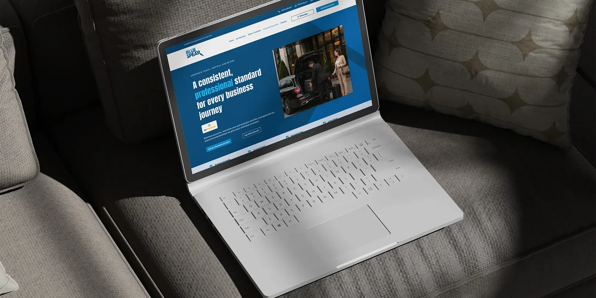 Blue Spear Cars' new website designed and developed by Processworx