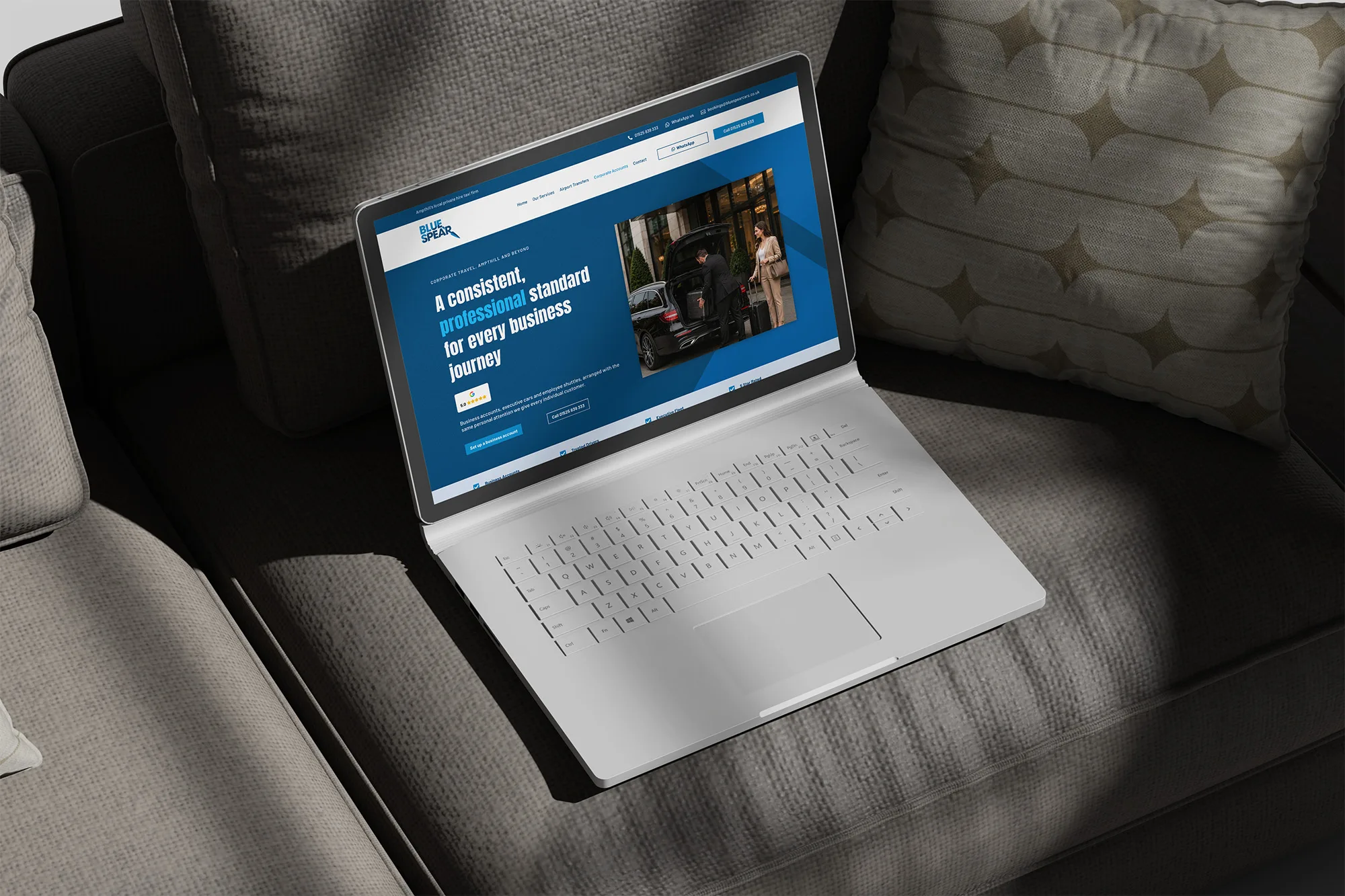Blue Spear Cars' new website designed and developed by Processworx